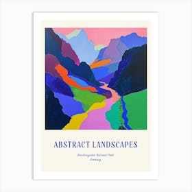 Colourful Abstract Berchtesgaden National Park Germany 2 Poster Blue Art Print