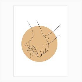 Hands Holding Hands Art Print