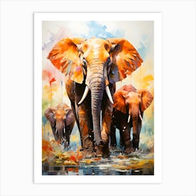 Majestic Wanderer Elephant In The Wild Art Print