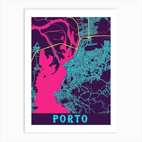 Porto Map Poster 1 Art Print