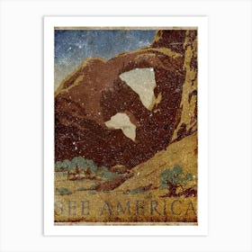 Vintage Travel Poster ― See America Art Print