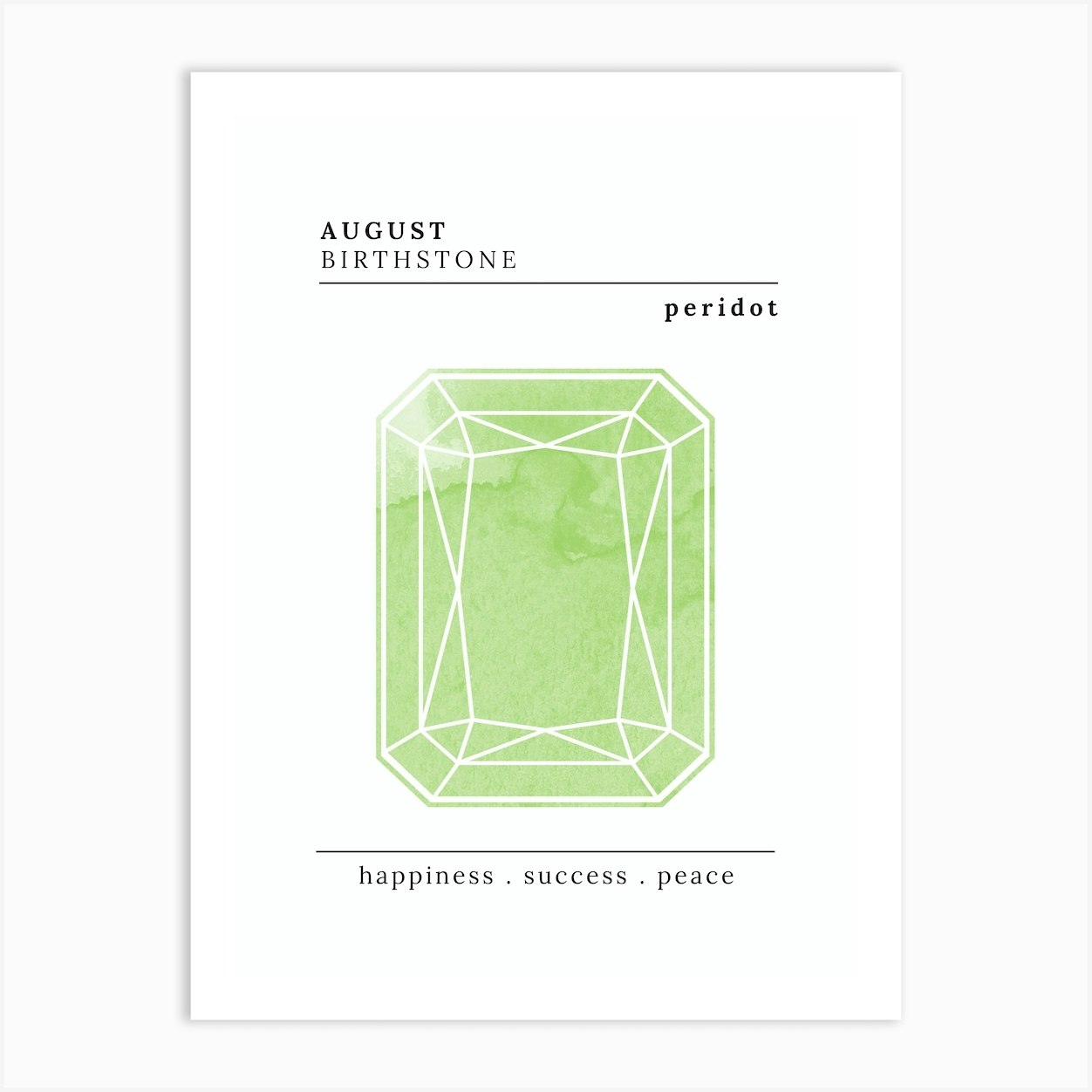 August Birthstone |Peridot Art Print by Jande Summer
