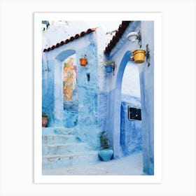 Blue Moroccan Home Art Print