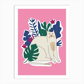 Cat In The Jungle 1 Art Print