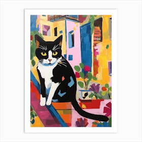 Painting Of A Cat In Seville Spain 1 Art Print