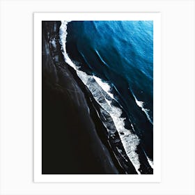 Black Sand Beach Art Print