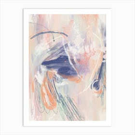 Peach and Violet. Abstract Oil Painting Art Print