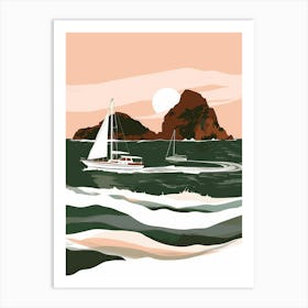 Sailboats In The Sea 7 Art Print