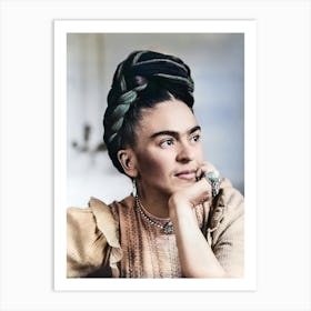 Frida Kahlo Fotografie Boho Style, Frida Ikonische Schönheit Art Print