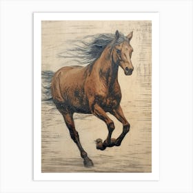 Horse Running 3 Art Print