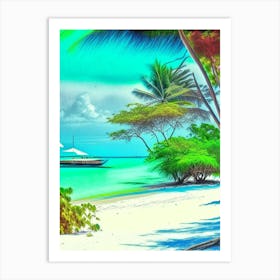 Pemba Island Tanzania Soft Colours Tropical Destination Art Print