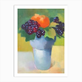 Boysenberry Bowl Of fruit Art Print