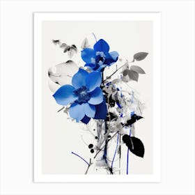 Blue Flowers 49 Art Print