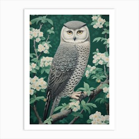 Ohara Koson Inspired Bird Painting Owl 1 Art Print