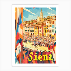 Aihrgdesign A 1970s Inspired Travel Poster For Siena Depictin 998f1b35 741d 4d01 B9d1 8ee2540bb915 0 Art Print