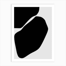 Minimalist Black And White Abstract Painting Art Print