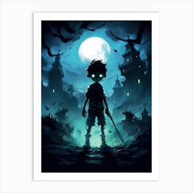 Boy In The Castle Art Print