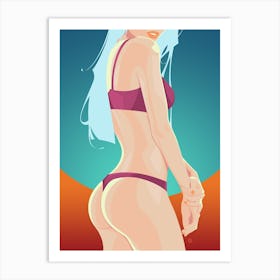 Amanda Sexy Girl Art Print