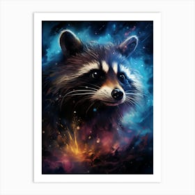 Kbgtron A Raccoon Colorful Lights In The Style Of Fantastical C D855959c 1ce3 4bc5 B7af D63cce8e81f5 Art Print
