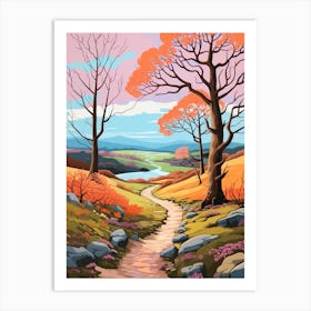 The Speyside Way Scotland Hike Illustration Art Print