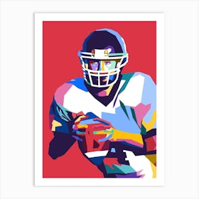 American Football Pop Art 10 Art Print