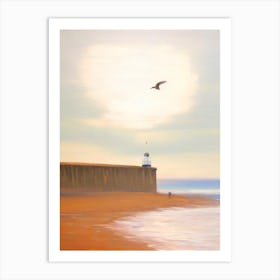 Brighton Beach, East Sussex Neutral 3 Art Print