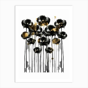 Black Poppies Art Print