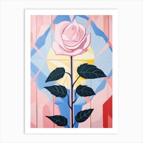 Rose 7 Hilma Af Klint Inspired Pastel Flower Painting Art Print