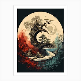 Yin Yang Tree Art Print