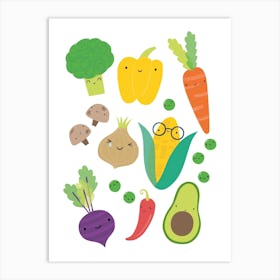 The Veggies Art Print