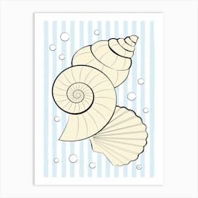 Yellow Shells Art Print