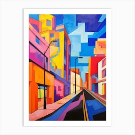 Tacoma Museum District Pointillism 18 Art Print