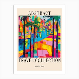 Abstract Travel Collection Poster Mumbai India 1 Art Print