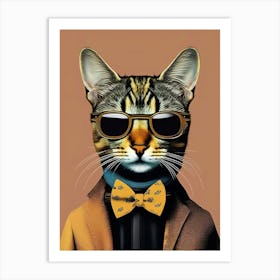 Cat In Sunglasses Canvas Print Art Print