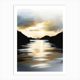 Sunset On The Lake 2 Art Print