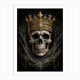 Skull With Crown Art Print