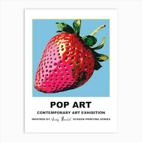 Big Strawberry Pop Art 3 Art Print