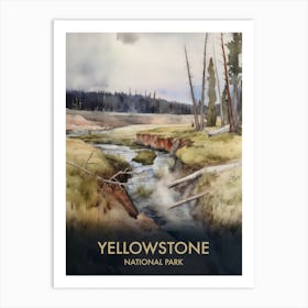Yellowstone National Park Vintage Travel Poster 5 Art Print