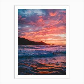 Sunset At The Beach 1 Art Print