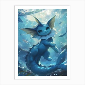 Vaporeon Pokemon Anime Manga Japan Poster Art Print