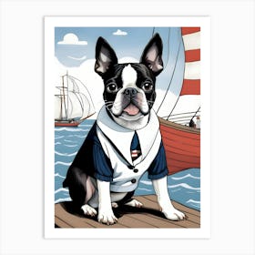 Boston Terrier-Reimagined 133 Art Print