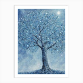 Blue Tree 3 Art Print