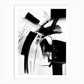 Contrast Abstract Black And White 6 Art Print