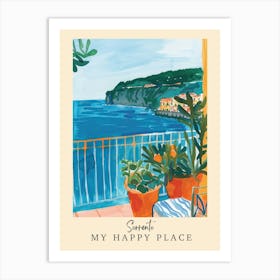 My Happy Place Sorrento 2 Travel Poster Art Print