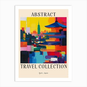 Abstract Travel Collection Poster Kyoto Japan 4 Art Print