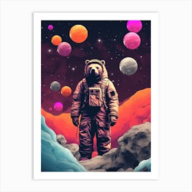 Bear In Space Art Print