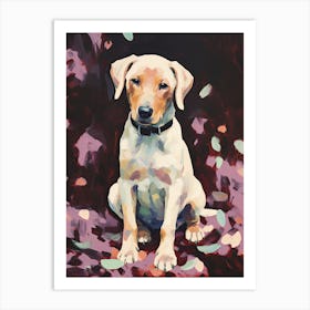 A Doberman Pinscher Dog Painting, Impressionist 4 Art Print