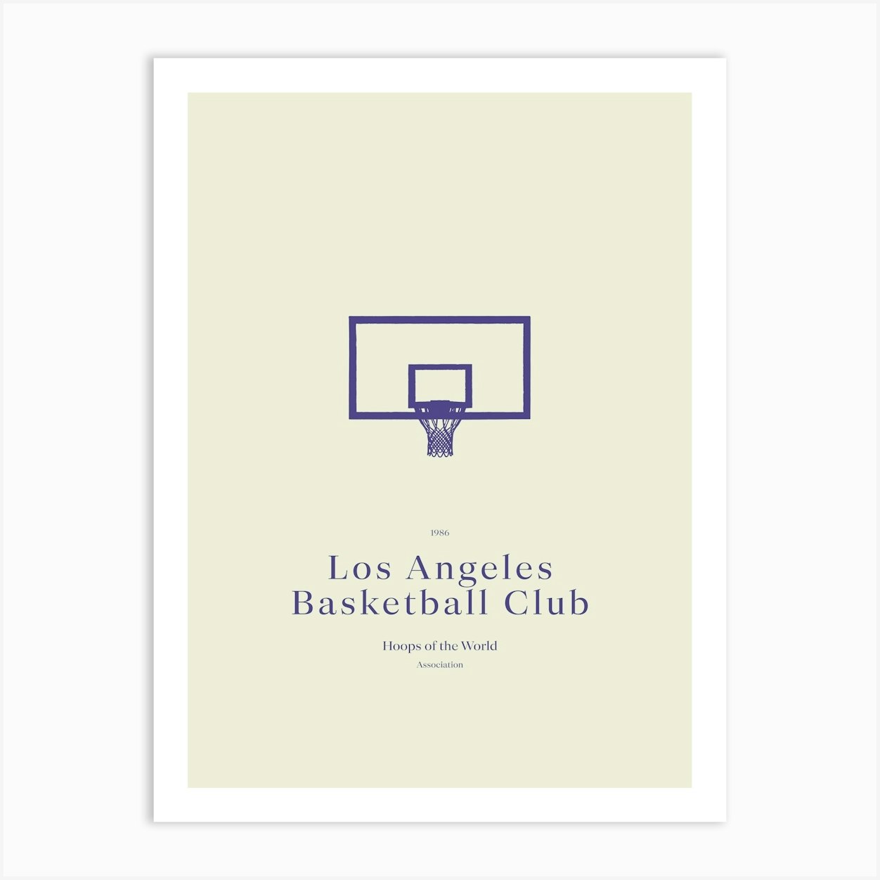 Boho Retro Sports 6 Basketball Hoop 3 Art Print by Boho Print Collection