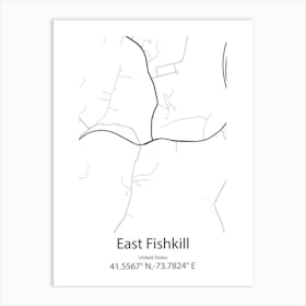 East Fishkill,United States Minimalist Map Art Print