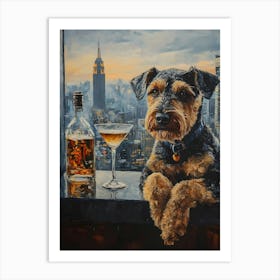 Airedale Whimsy 11 Art Print